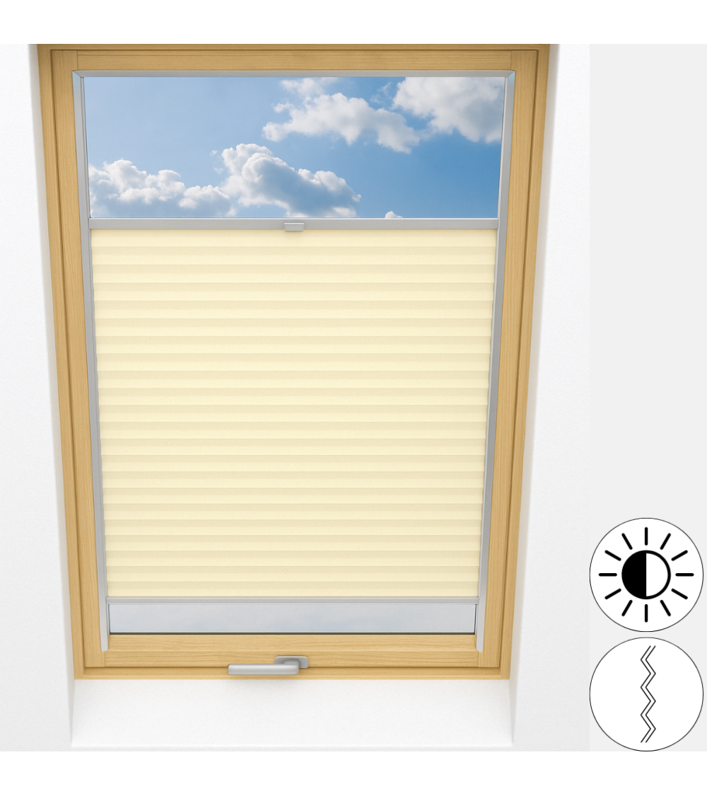 Żaluzje plisowane do okna dachowego DUO Thermo - Sklep internetowy - Rollcenter.pl