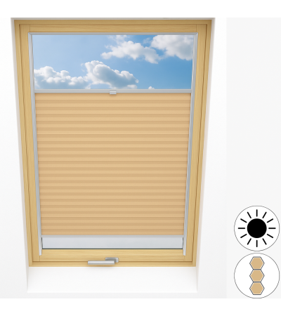 Żaluzje plisowane do okna dachowego Blackout - Sklep internetowy - Rollcenter.pl