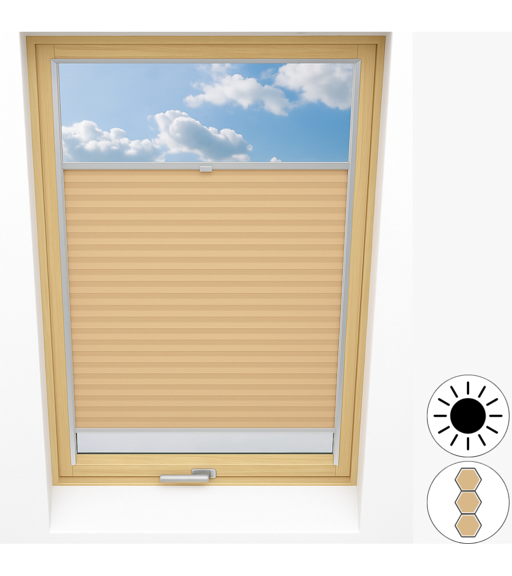 Żaluzje plisowane do okna dachowego Blackout - Sklep internetowy - Rollcenter.pl