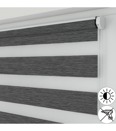 Roleta Mini Dzien Noc z tkaniną WOOD bezinwazyjna