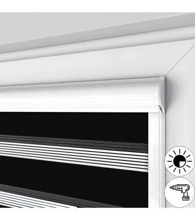 Roleta w kasecie płaskiej Dzień i Noc podgumowana - Sklep internetowy - Rollcenter.pl