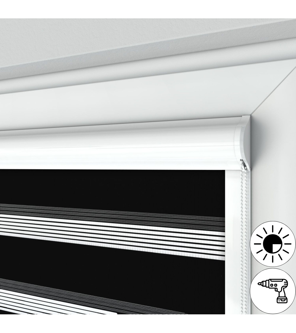 Roleta w kasecie płaskiej Dzień i Noc podgumowana - Sklep internetowy - Rollcenter.pl