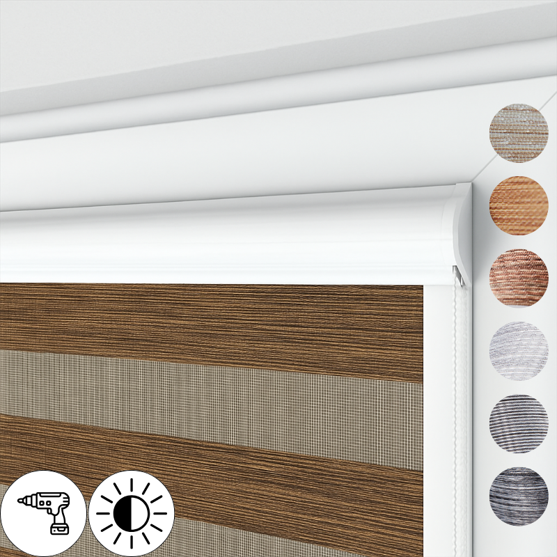 Rolety Dzień i Noc w kasecie płaskiej